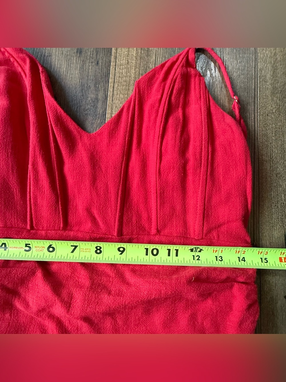 Alice Elle Regal World Mini Dress Red Ruched Ruffle Size 12 - Picture 5 of 9